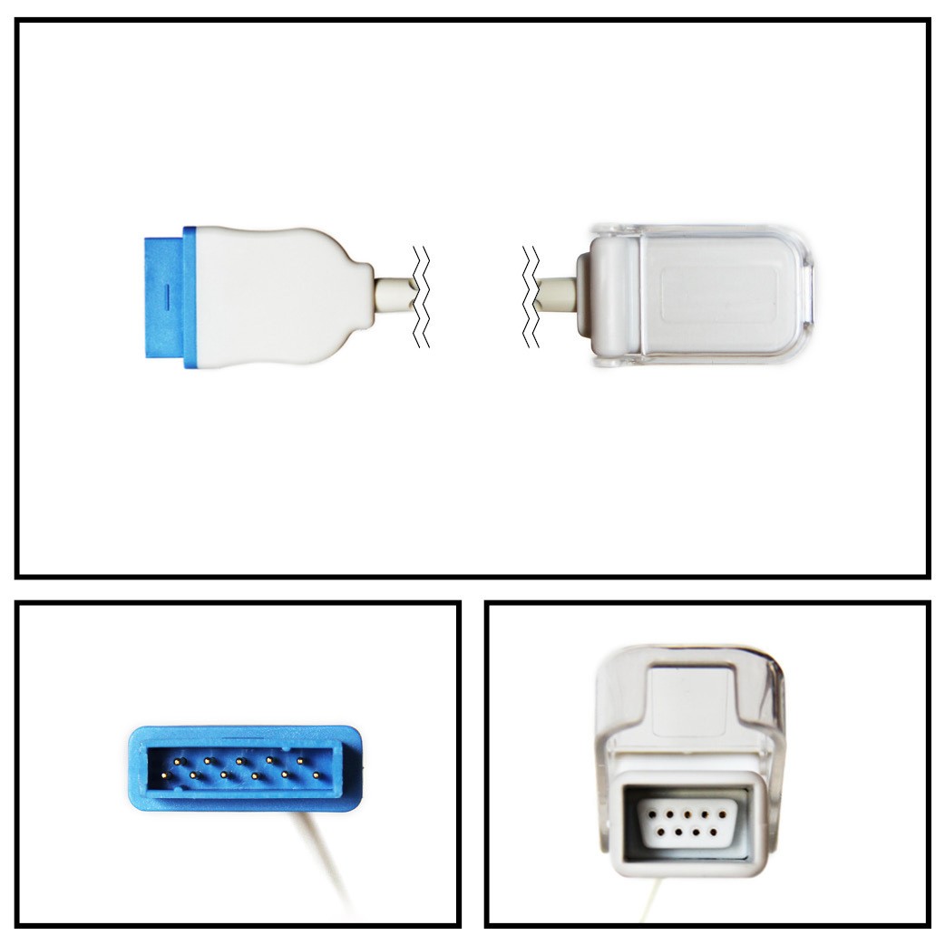 cable extención GE MARQUETTE a M TECH SPO2, MQ11 PINS a DB9 2.2M