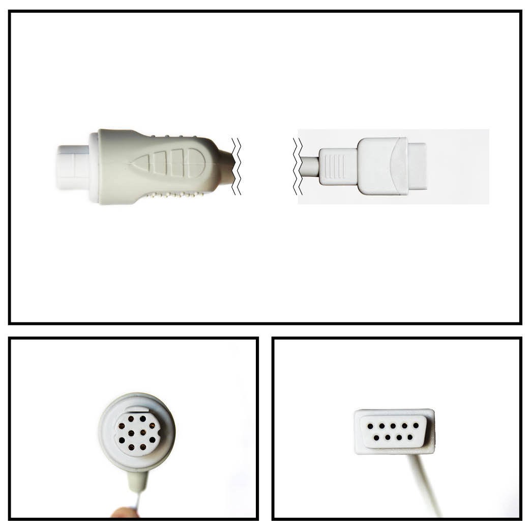 Cable extención GE DATEX-OHMEDA 10 PIN a DB9 SPO2