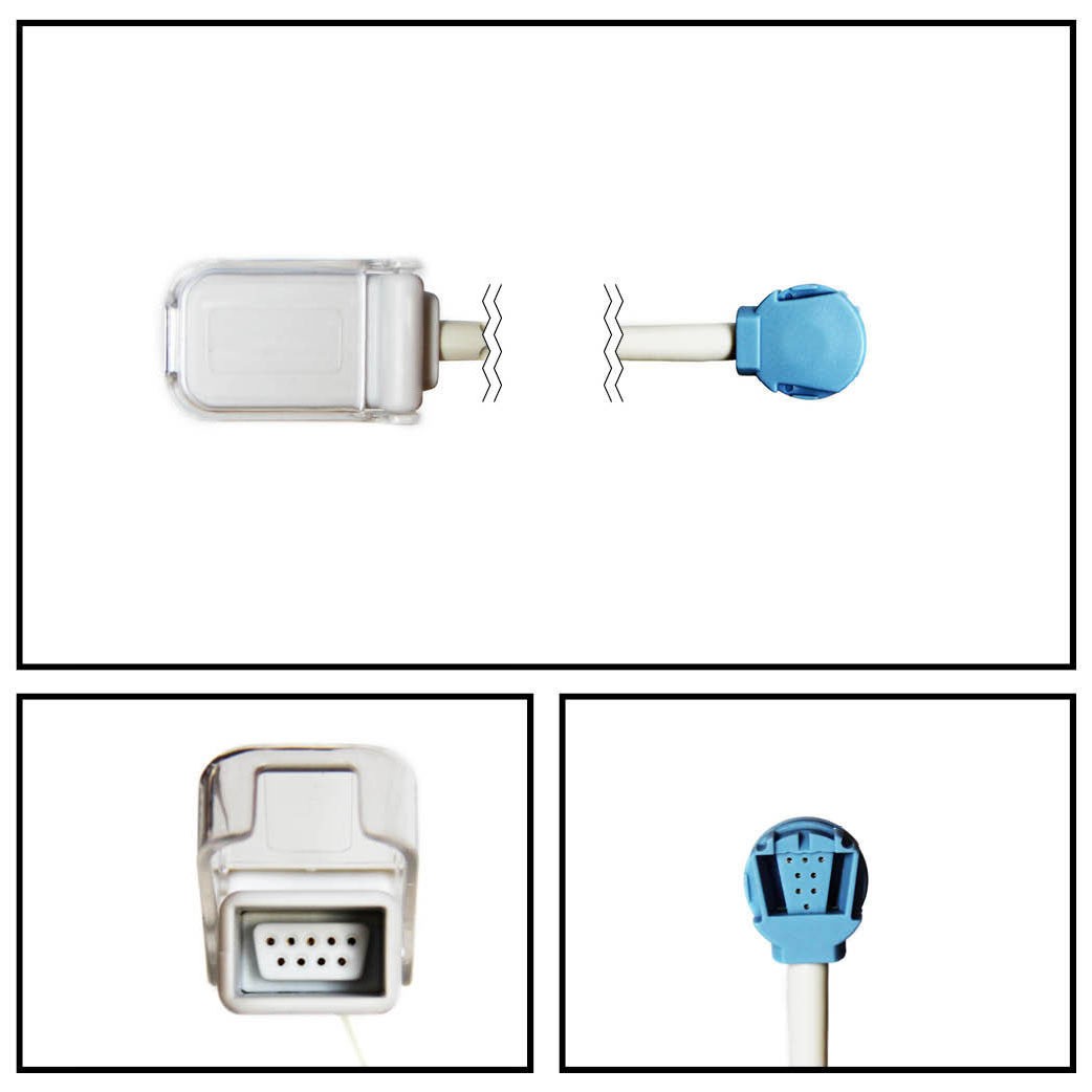 Cable extención GE DATEX-OHMEDA 1 FT. DB9 a OXITIP SPO2