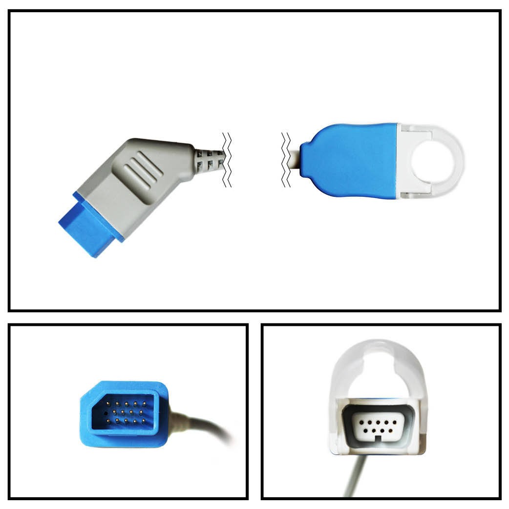 Cable extención NIHON KOHDEN 14 PIN a NON-OXIMAX DB9 SPO2