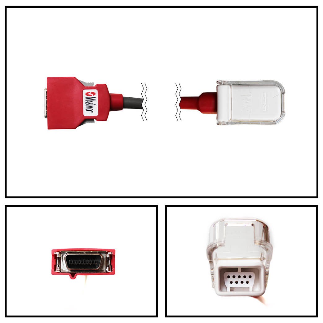 Cable extención masimo oem 2057 4, 10 y 14 ft. Red 20 pin lncs spo2