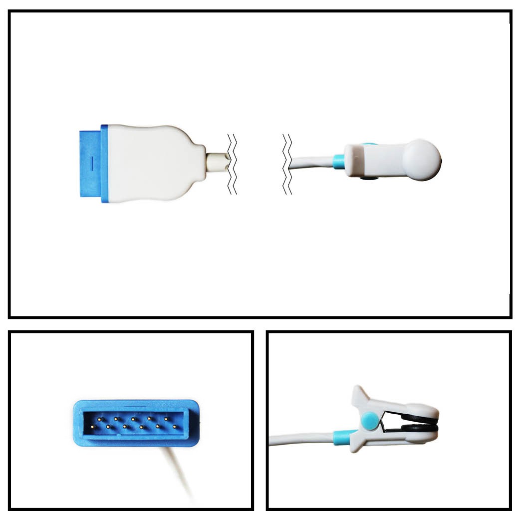 Sensor spo2 (clip de oreja) ge marquette 10 ft.