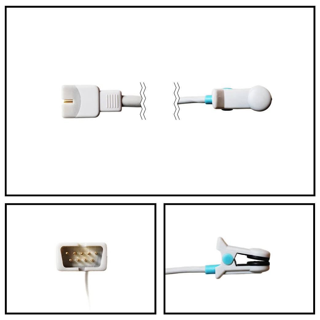 Sensor SPO2 (clip de oreja) Nellcor  Compatible NON OXI DB9 3 FT.