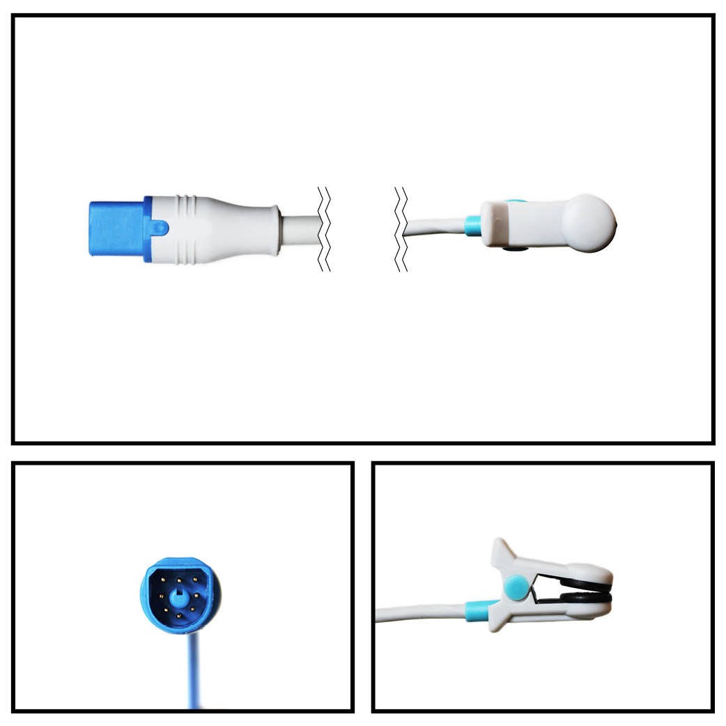 Sensor  SPO2 (M1194A) (clip con oreja ) Phillips D-Connect 3 FT.