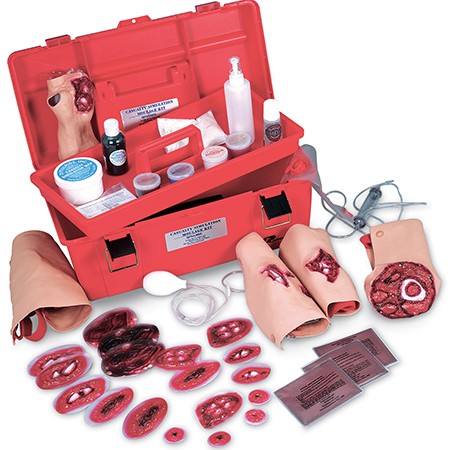 Kit de simulación de heridos múltiples, con estuche de transporte
