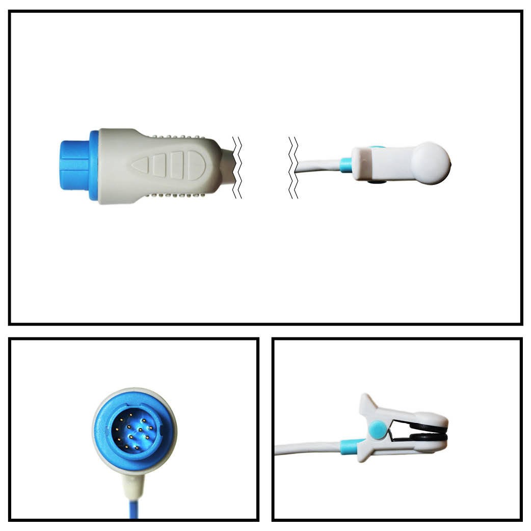 Sensor SPO2 (clip de oreja ) Philips 12 PIN 10 FT.