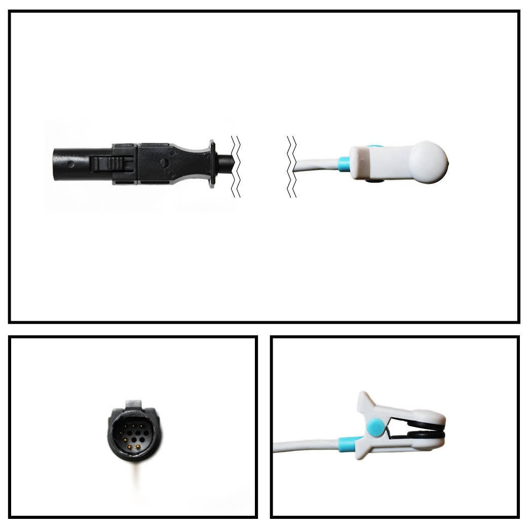 Sensor SPO2 (clip de oreja ) Spancelabs Novametrix Hypertronics 10 FT.