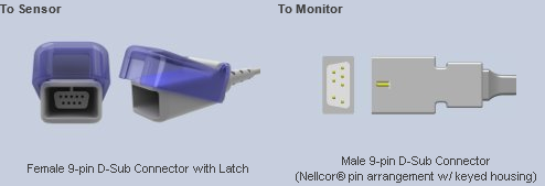Cable de extensión SpO2 compatible con AMC Nellcor - Lifepak 12