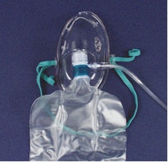 Mascarilla de oxigeno adulto con bolsa reservorio