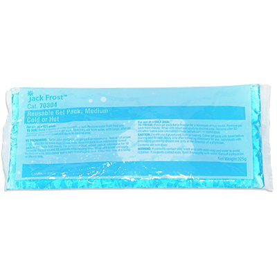 Paquete reutilizable de gel frío / caliente  Mediano, 4-1 / 2in x 10-1 / 2in