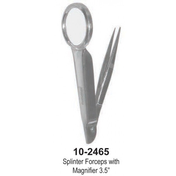 Pinzas de astilla con lupa adjunta