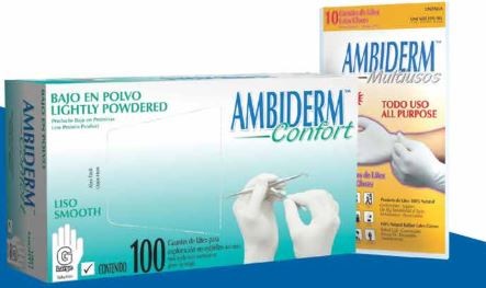 Guante Confort no esteril de hule latex natural con textura lisa