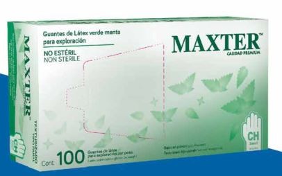 Guante Mentolado no esteril de hule latex natural