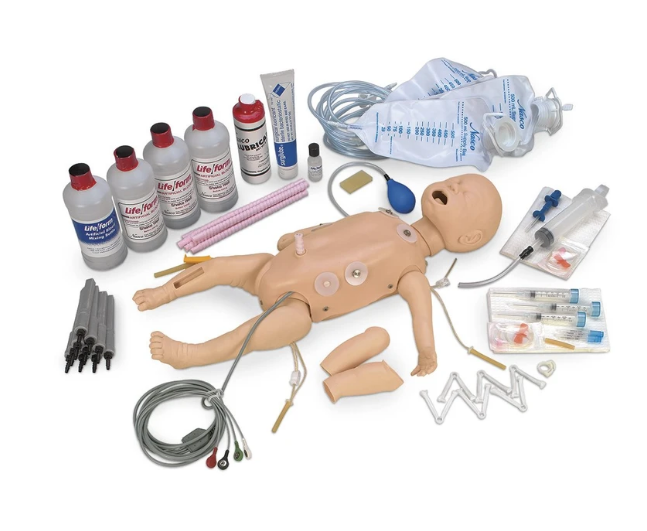 Life / form® Deluxe Complete Infant CRiSis ™ Maniquí con simuladores de ECG interactivos