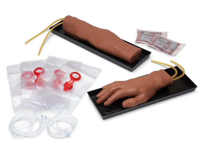Simulaids, juego de brazo y mano de entrenamiento intravenoso - Oscuro