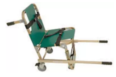 Silla de evacuación con manijas extendidas y cuatro ruedas JSA-800-EHW