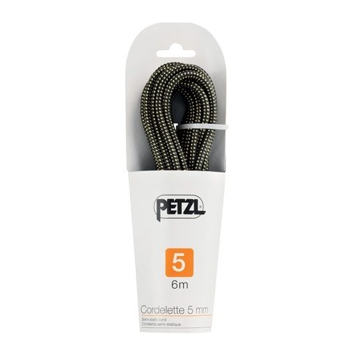 Cuerda semiestática de 5mm x 6m, amarillo/negro Petzl R45AY 006
