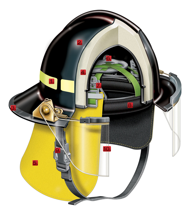 casco moderno de perfil bajo, NFPA Lion Legacy 5